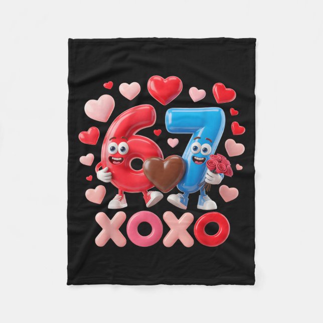 Manta Polar 67 Cute Six Seven Gen Meme Couple Anniversary Vale (Anverso)