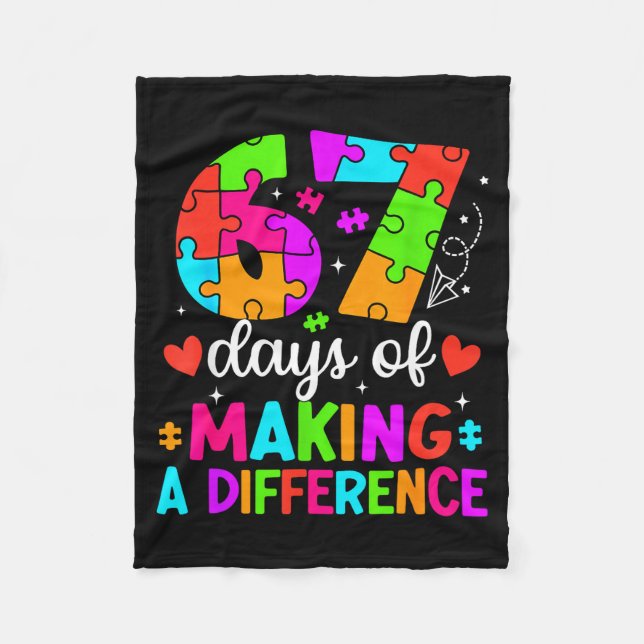 Manta Polar 67 Days Of Making A Difference Funny Teacher Stude (Anverso)
