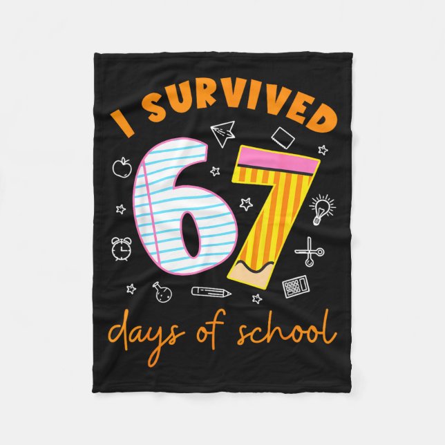 Manta Polar 67 Days Of School Cool Teacher Design  (Anverso)