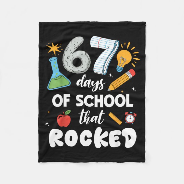 Manta Polar 67 Days Of School That Rocked  (Anverso)