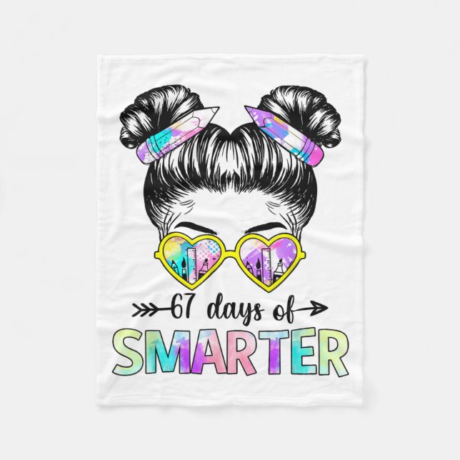Manta Polar 67 Days Smarter Messy Bun Six Seven 67th Day Of Sc (Anverso)