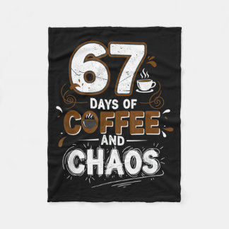 Manta Polar 67 Días De Café Profesores Retro Escuela Seis Siet