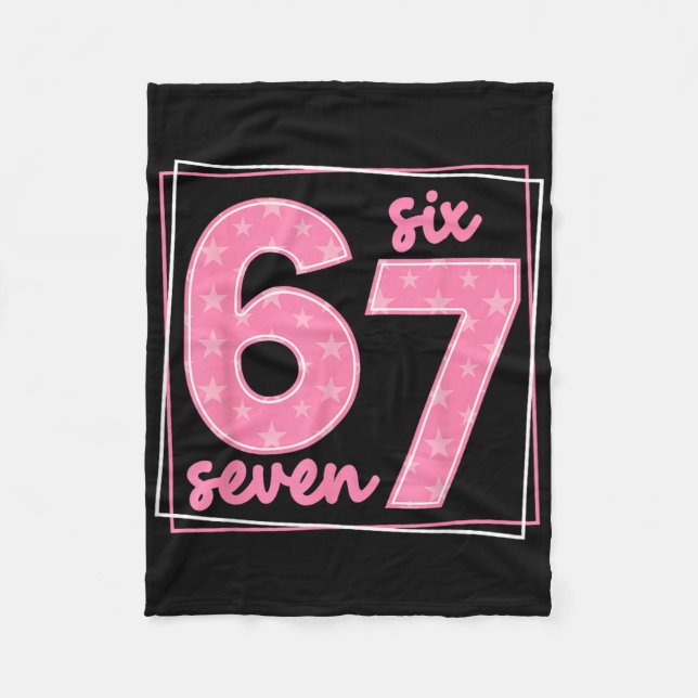 Manta Polar 67 divertido Número 67 Meme de cumpleaños  (Anverso)