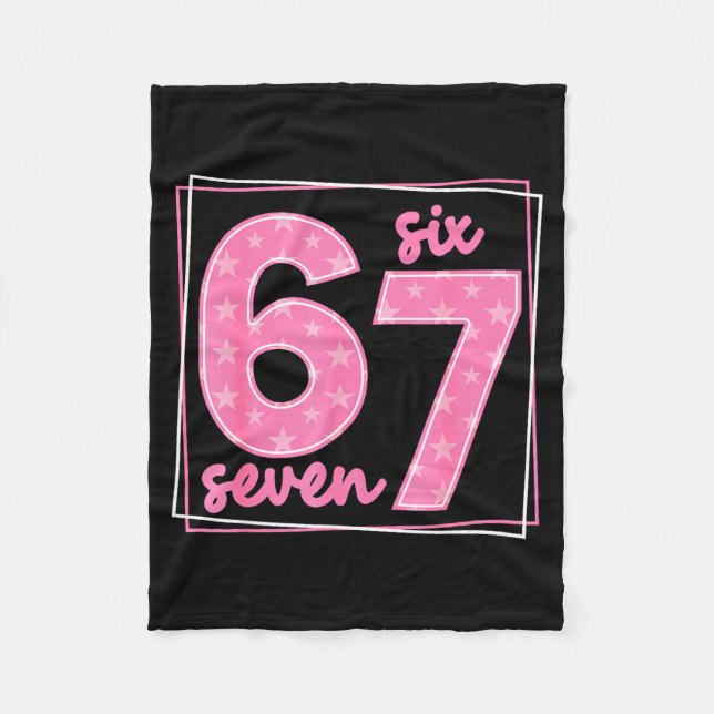 Manta Polar 67 divertido número 67 meme de cumpleaños  (Anverso)