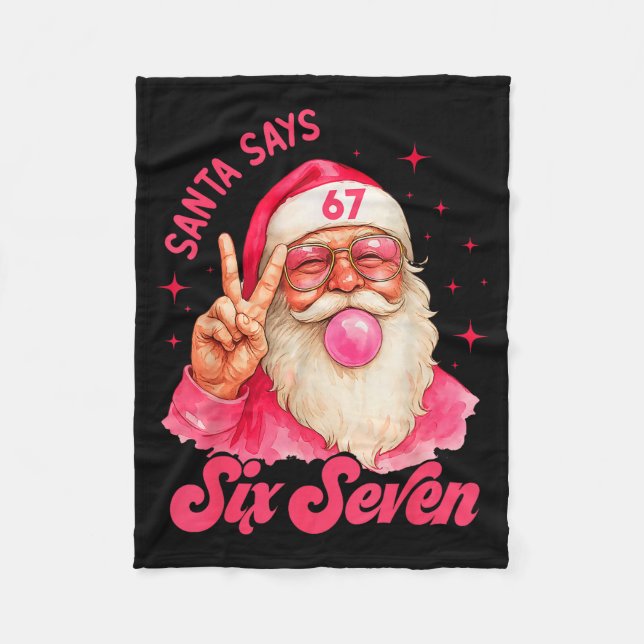 Manta Polar 67 Funny Meme Merry Xmas Santa Says Six Seven Chri (Anverso)