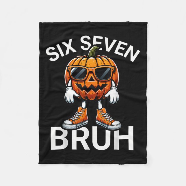 Manta Polar 67 Halloween Divertido Seis Siete Meme Brainrot Ca (Anverso)