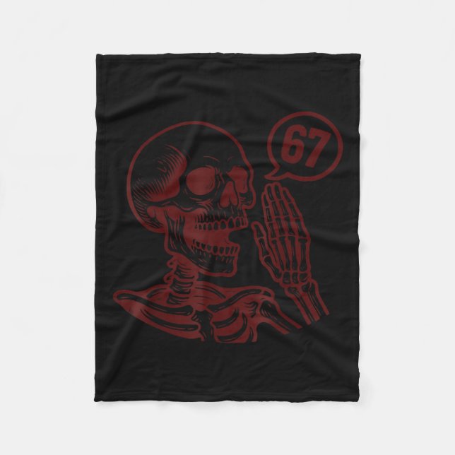 Manta Polar 67 Halloween Skeleton Six Seven Meme Brainrot Funn (Anverso)
