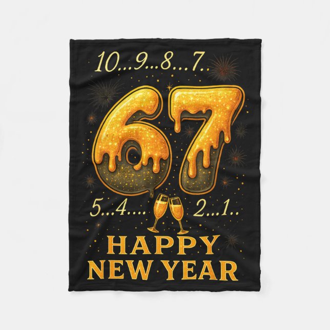 Manta Polar 67 Happy New Year Six Seven Funny Countdown 2026 B (Anverso)
