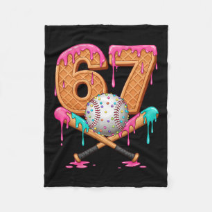 Manta Polar 67 Helado Goteo Vender Número 67 Jugador Cumpleaño