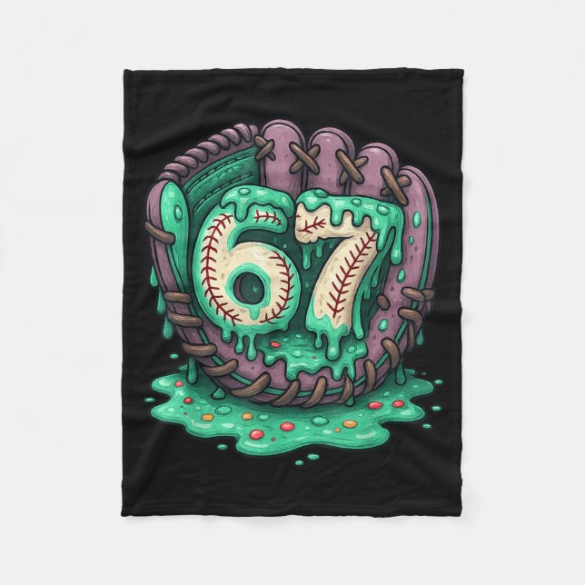 Manta Polar 67 Ice Cream Drip Funny Six Seven Baseball  (Anverso)