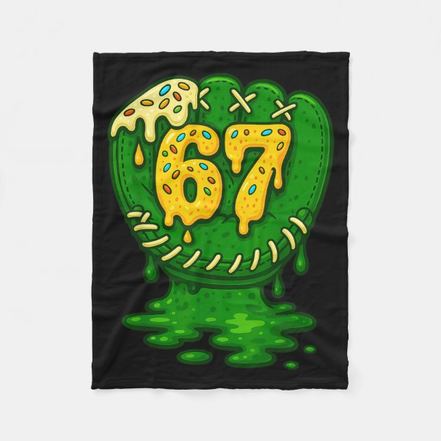 Manta Polar 67 Ice Cream Drip Funny Six Seven Baseball  (Anverso)