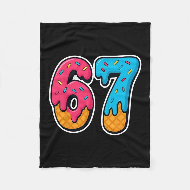 Manta Polar 67 Ice Cream Drip Funny Six Seven Gen Alpha Meme S (Anverso)