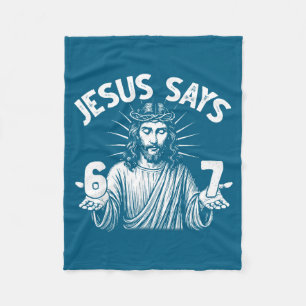 Manta Polar 67 Jesús dice seis siete cristiano 6 7 Dios mujere