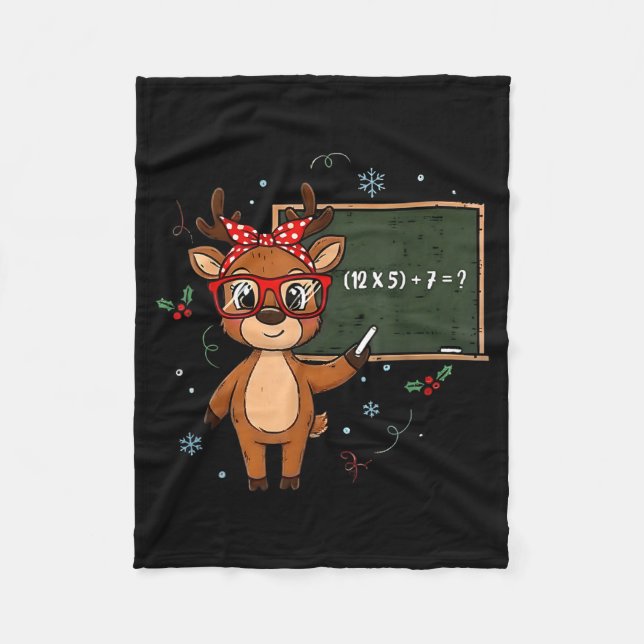 Manta Polar 67 Meme Christmas Reindeer Funny 6 7 Teacher Men W (Anverso)