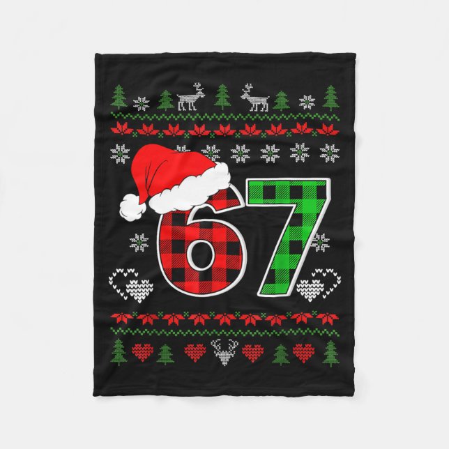 Manta Polar 67 Meme Christmas Six Seven Xmas Ugly Sweater Men  (Anverso)