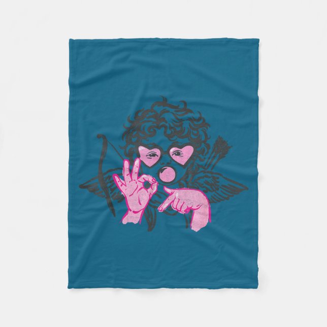 Manta Polar 67 Meme Cud Hands Bubble Gum Six Seven Meme Valent (Anverso)