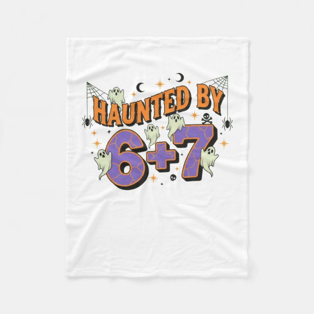 Manta Polar 67 Meme Disfraz de Halloween Embrujado  (Anverso)