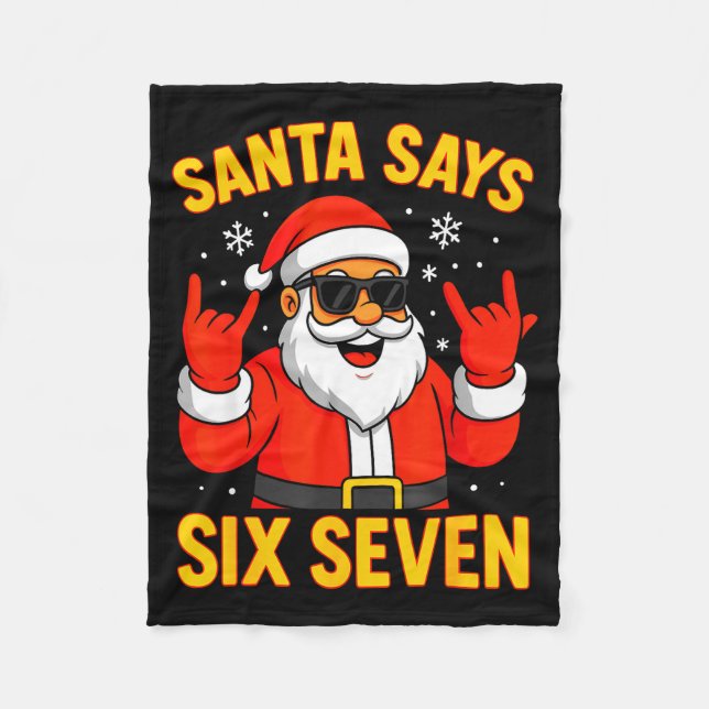 Manta Polar 67 Meme Funny 6-7 Christmas 2025 6 7 Santa Says Si (Anverso)
