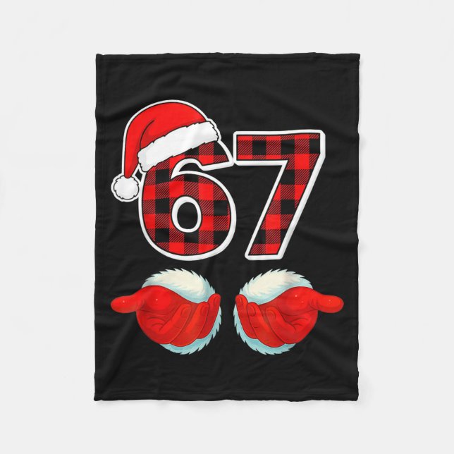 Manta Polar 67 Meme Funny Christmas Red Plaid Xmas Pajamas Sla (Anverso)