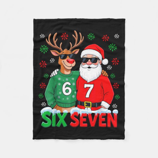 Manta Polar 67 Meme Funny Christmas Santa Six Seven  (Anverso)