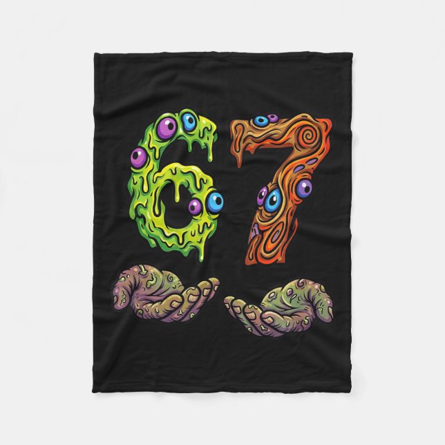 Manta Polar 67 Meme Funny Gen Alpha Six Seven Hands Gesture Br (Anverso)