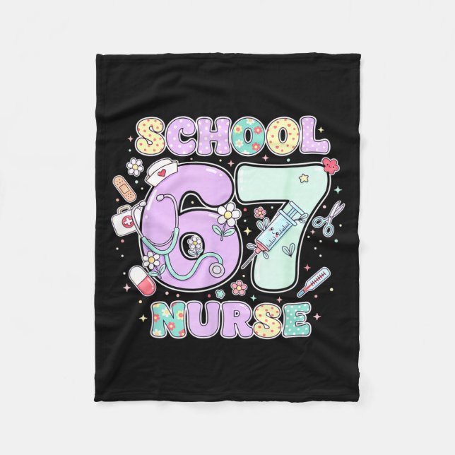Manta Polar 67 Meme Funny School Nurse Six Seven Meme Boys Gir (Anverso)