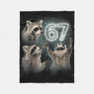 Manta Polar 67 Meme Mapache Aullando A La Luna 67 6 7 Hallowee