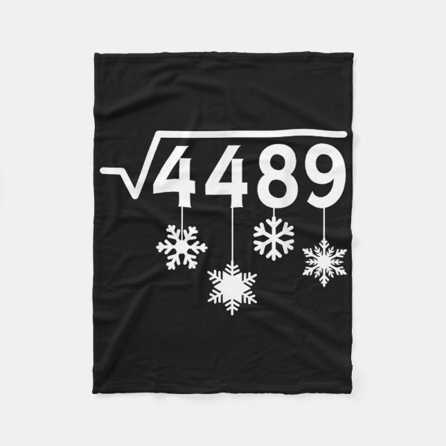 Manta Polar 67 Meme Profesor de Matemáticas Navidad Copos de N (Anverso)