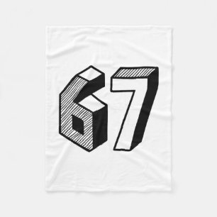 Manta Polar 67 Meme Seis Siete 6-7 Chiste Divertido de Interne