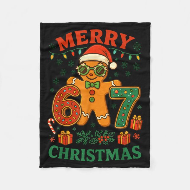 Manta Polar 67 Meme Six Seven 6 7 Meme Funny Christmas Gingerb (Anverso)