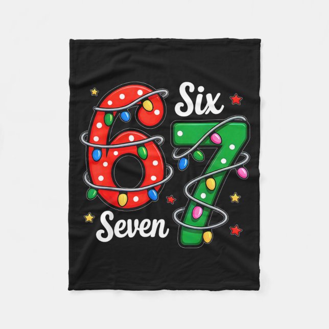 Manta Polar 67 Meme Six Seven Funny Christmas Pajamas Boys Gir (Anverso)