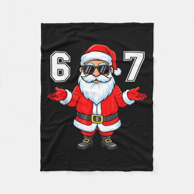 Manta Polar 67 Meme Six Seven Number 6 7 6 7 Funny Santa Xmas  (Anverso)