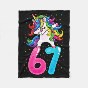 Manta Polar 67 Meme Unicornio Para Niñas Seis Siete Gen Alfa C