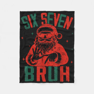 Manta Polar 67 Navideño Divertido Seis Siete Bruh Meme Deterio