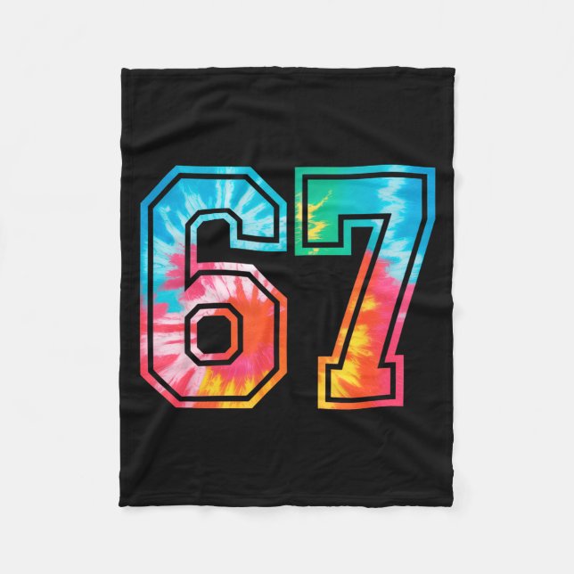 Manta Polar 67 Number Meme Funny Six Seven Tie Dye Gen Alpha S (Anverso)