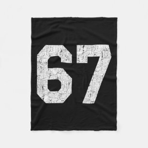 Manta Polar #67 Número Deportivo de Varsity de Jersey