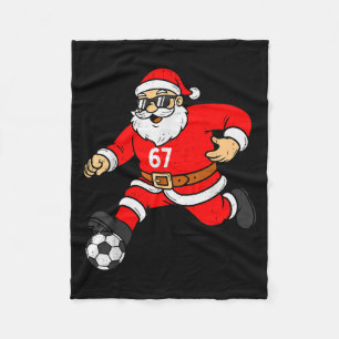 Manta Polar 67 Santa del Fútbol Seis Siete Meme Navidad Deport