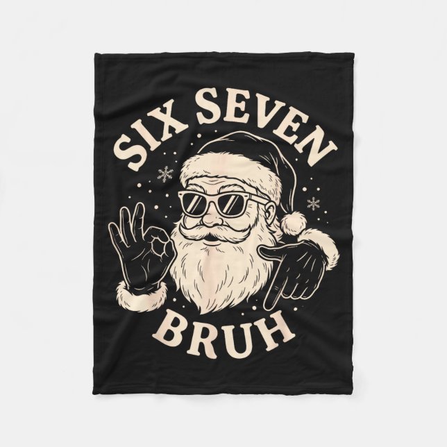Manta Polar 67 Six Seven Bruh Funny Christmas Santa 6 7 Meme  (Anverso)
