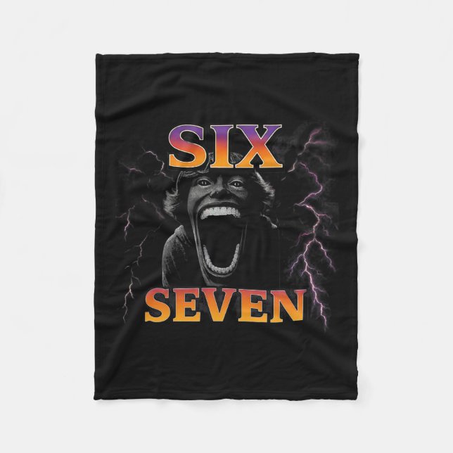 Manta Polar 67 Six Seven Contrabando 6 7 Diseño De Meme Divert (Anverso)