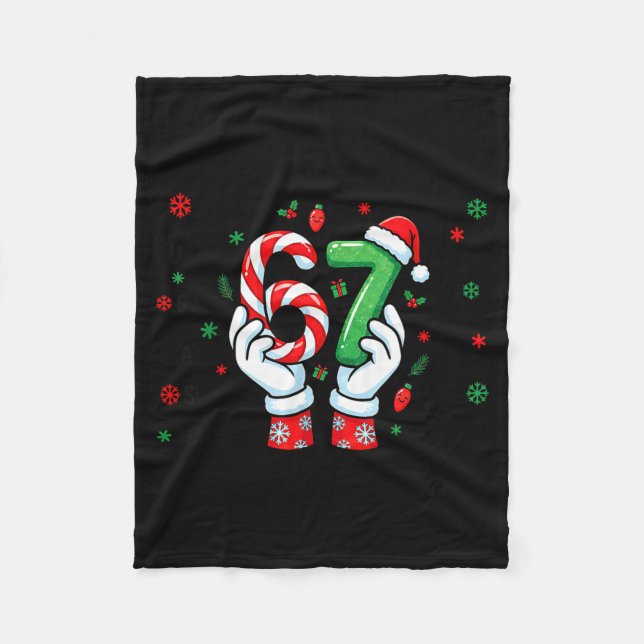 Manta Polar 67 Six Seven Funny Christmas Joke 6 7 Meme Boys Gi (Anverso)