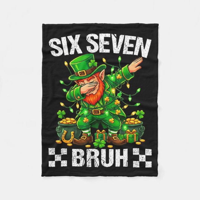 Manta Polar 67 St Patricks Funny Six Seven Meme Leprechaun Boy (Anverso)