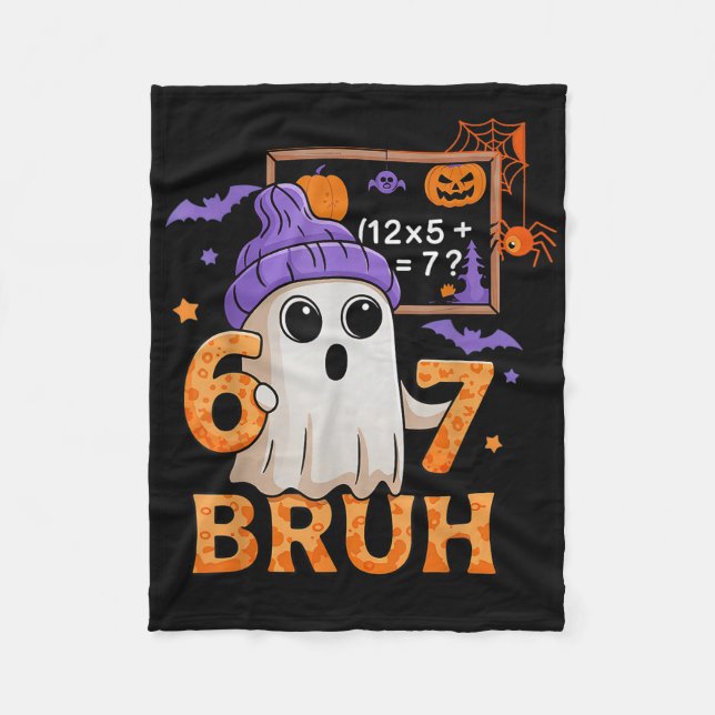 Manta Polar 67 Teacher Halloween Ghost Six Seven Meme Math Equ (Anverso)