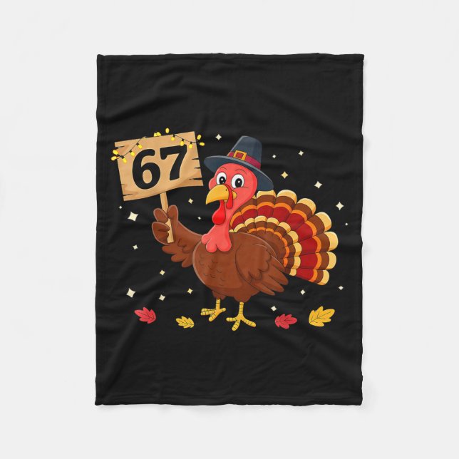 Manta Polar 67 Thanksgiving Turkey Meme Six Seven 6 7  (Anverso)