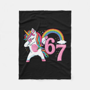 Manta Polar 67 Unicornio haciendo Dabbing para niñas de seis s