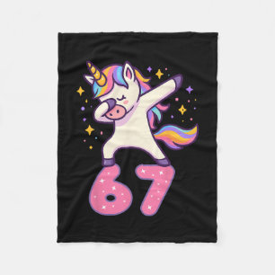 Manta Polar 67 Unicornio para niñas seis siete Meme Brainrot D