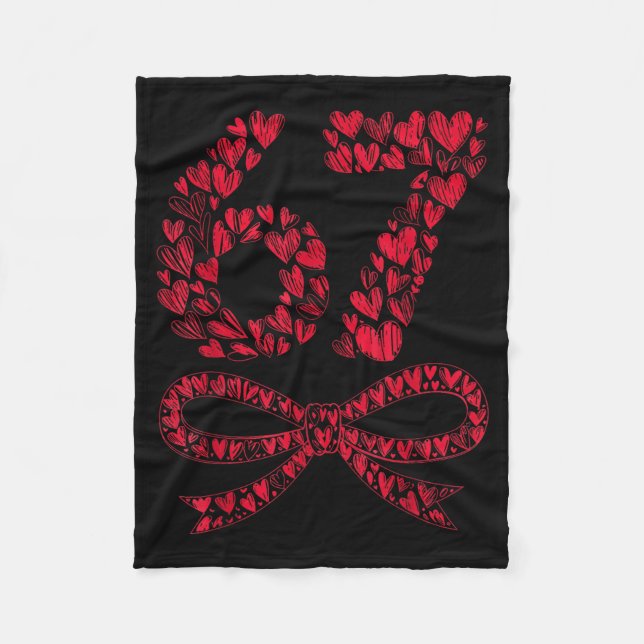 Manta Polar 67 Valentine’s Day Heart Meme – Trendy Six Seven  (Anverso)