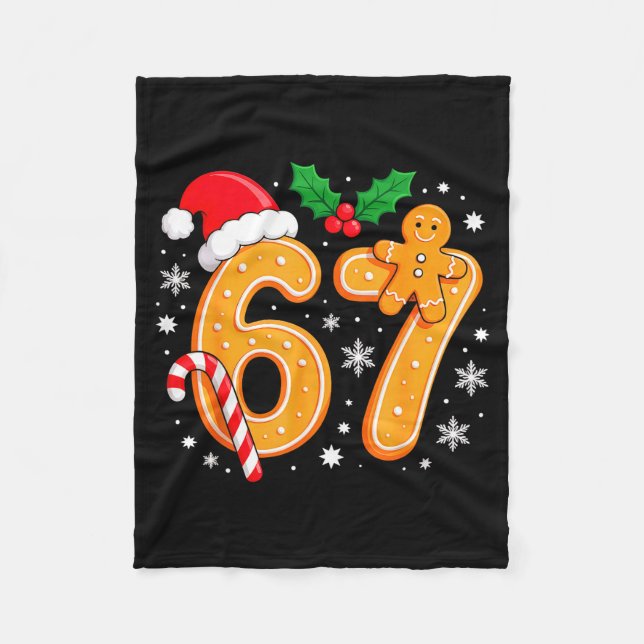 Manta Polar 6 7 Meme Christmas 67 Six Seven Cookies Gingerbrea (Anverso)