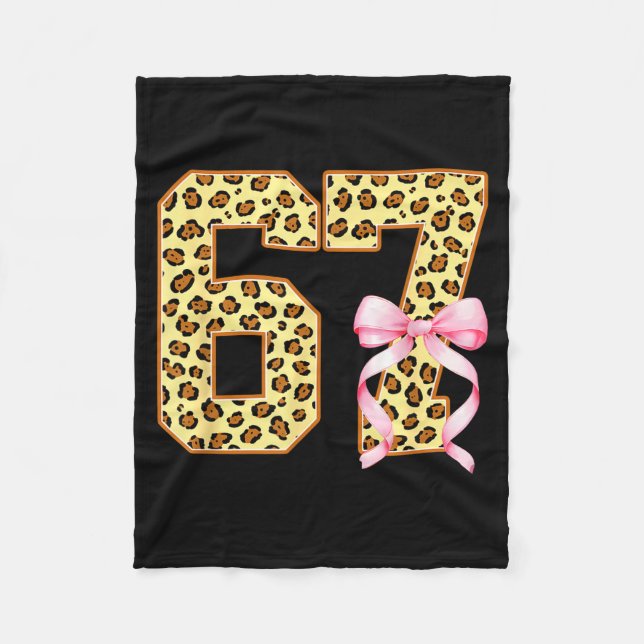 Manta Polar 6-7 Meme Leopard Cheetah Cool Six-seven Funny 67 G (Anverso)