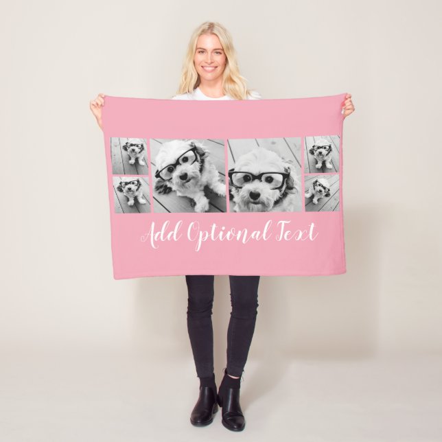 Manta Polar 6 Collage de fotos Texto opcional — Puede editar c (In situ)