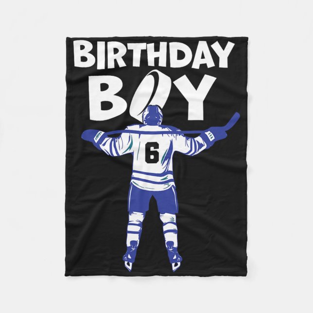 Manta Polar 6th Birthday Ice Hockey Boy 6 Year Old Toddler Hoc (Anverso)